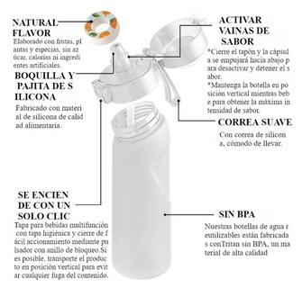 Foto 3 | Foto 3 | Botella De Agua Deportiva Xtellar Azul Cielo