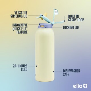 Foto 2 | Foto 2 | Botella De Agua Fresh Dew De Acero Inoxidable Ello Pop & Fill, 946 Ml - Venta Internacional.