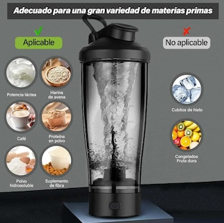 Foto 2 | Foto 2 | Botella Xtellar Para Proteina Gym Con Mezclador, Recargable Por Usb