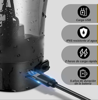 Foto 4 | Foto 4 | Botella Xtellar Para Proteina Gym Con Mezclador, Recargable Por Usb