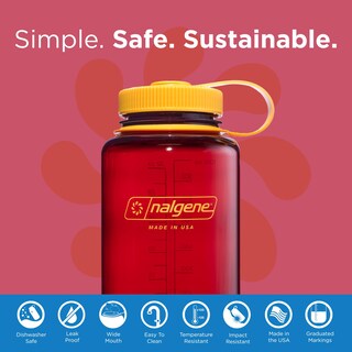 Foto 2 | Foto 2 | Botella De Agua Nalgene Lightweight Sustain Tritan, 1 L, Montaje Ancho - Venta Internacional.