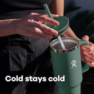 Foto 5 | Foto 5 | Vaso De Viaje Hydro Flask De 32 Onzas Con Asa, Tapa Y Pajita, Acero Inoxidable Aislante En Color Mar - Venta Internacional.