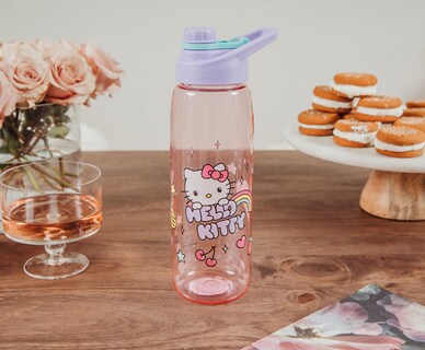 Foto 3 | Foto 3 | Botella De Agua Hello Kitty Rainbow Treat And Stars Con Tapa, De Plástico - Venta Internacional.