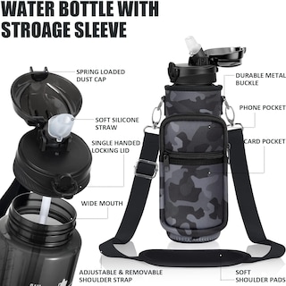 Foto 5 | Foto 5 | Botella De Agua Fimibuke A8.camo De 1 Litro Con Funda Sin Bpa A Prueba De Fugas - Venta Internacional.