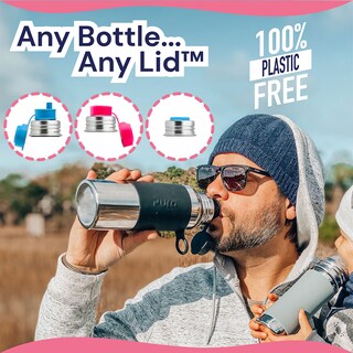 Foto 5 | Foto 5 | Botella De Agua Pura Sport De Acero Inoxidable De 550 Ml Con Tapa De Silicona - Venta Internacional.