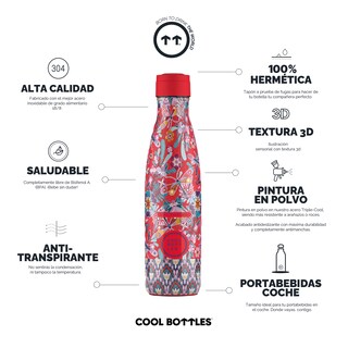 Foto 3 | Foto 3 | Botella Para Agua Cool Bottles Xclusive! Dragonfly Paradise 500 Ml