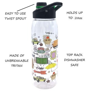 Foto 3 | Foto 3 | Botella De Agua Silver Buffalo Friends Tv Show De 800 Ml Con Tapa - Venta Internacional.