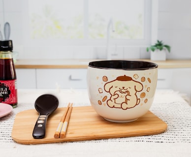 Foto 5 | Foto 5 | Set De Cuencos Para Ramen Sanrio Pompompurin, 600 Ml, Con Palillos Y Cuchara - Venta Internacional.