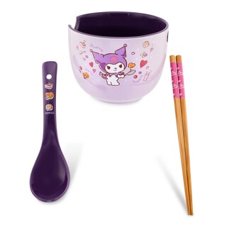 Foto 1 | Foto 1 | Set De Cuencos Para Ramen Sanrio Kuromi, 600 Ml, Con Palillos Y Cuchara - Venta Internacional.