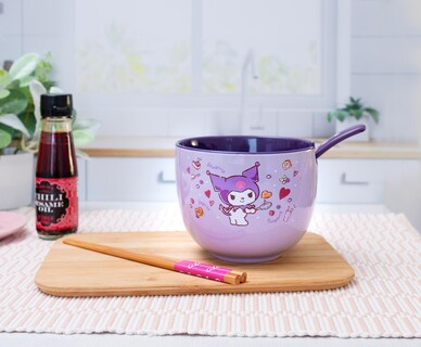 Foto 4 | Foto 4 | Set De Cuencos Para Ramen Sanrio Kuromi, 600 Ml, Con Palillos Y Cuchara - Venta Internacional.
