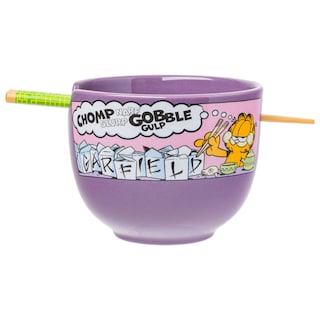 Foto 1 | Foto 1 | Cuenco De Arroz Garfield Con Fideos Ramen De Cerámica, 600 Ml, Con Palillos - Venta Internacional.