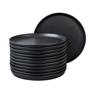 Foto 1 | Foto 1 | Juego De 12 Platos Gourmet De Porcelana Santa Anita De 24 Cm Color Negro