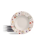 Juego de Platos Llanos Tramontina 96950060 Ana Clara Porcelana Decorada 6 Piezas