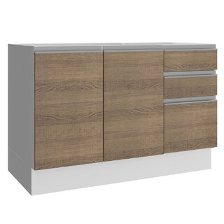 Foto 1 | Foto 1 | Mueble de Cocina MADESA G241249BGL color Marrón 3 Cajones 2 Puertas 120 CM