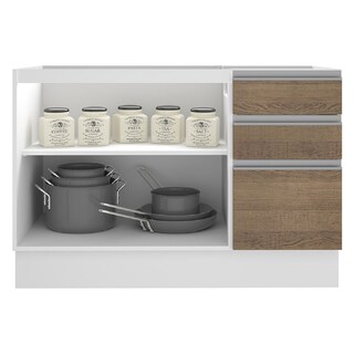Foto 2 | Foto 2 | Mueble de Cocina MADESA G241249BGL color Marrón 3 Cajones 2 Puertas 120 CM