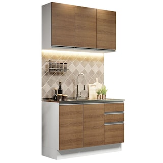 Foto 1 | Foto 1 | Cocina Integral Madesa GRGL1200049B color Marrón + Fregadero de Acero