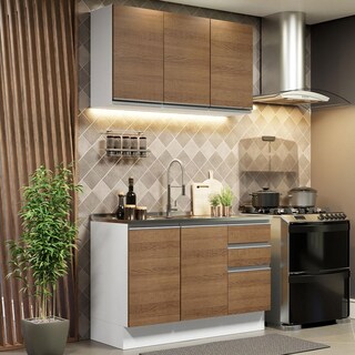 Foto 2 | Foto 2 | Cocina Integral Madesa GRGL1200049B color Marrón + Fregadero de Acero