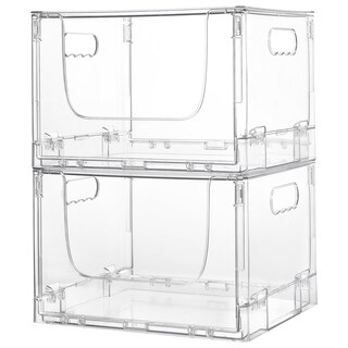 Foto 1 | Foto 1 | Contenedores de Almacenamiento Vtopmart Plegables con Tapas 2 Unidades Transparentes - Venta Internacional