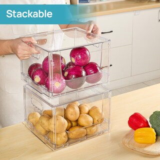 Foto 5 | Foto 5 | Contenedores de Almacenamiento Vtopmart Plegables con Tapas 2 Unidades Transparentes - Venta Internacional