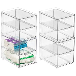 Foto 1 | Foto 1 | Contenedores De Almacenamiento Mdesign Apilables Con 2 Cajones Paquete De 4 - Venta Internacional.