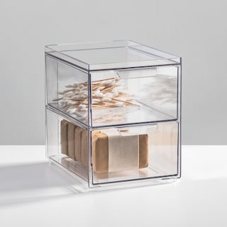Foto 3 | Foto 3 | Contenedores De Almacenamiento Mdesign Apilables Con 2 Cajones Paquete De 4 - Venta Internacional.