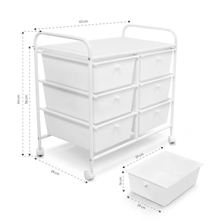 Foto 3 | Foto 3 | Carrito Organizador De Cocina Andromeda Inc color Blanco 6 Niveles