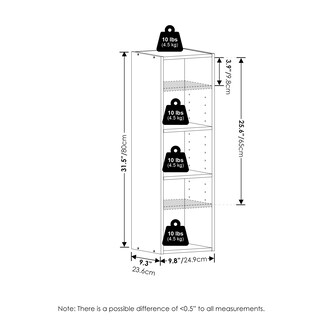 Foto 2 | Foto 2 | Estantería De Almacenamiento Furinno Fulda, 3 Niveles, Blanca - Venta Internacional.