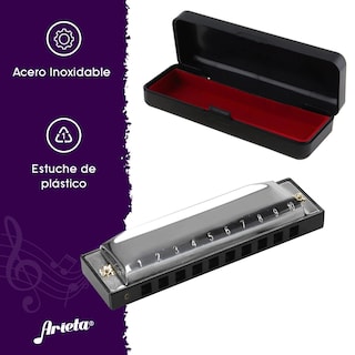 Foto 3 | Foto 3 | Armónica de 10 Agujeros con 20 Tonos C Arieta
