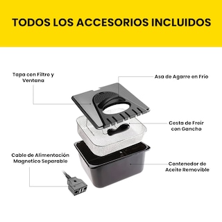 Foto 3 | Foto 3 | Freidora de Aceite Chefman Tamaño Jumbo de 4.5 L para Freír