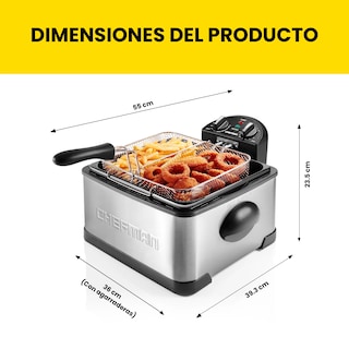 Foto 6 | Foto 6 | Freidora de Aceite Chefman Tamaño Jumbo de 4.5 L para Freír