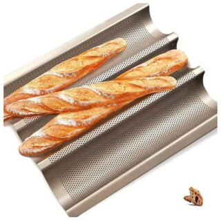 Foto 3 | Foto 3 | Bandeja Perforada de Acero Inoxidable para 4 Panes Tipo Baguette - Venta Internacional