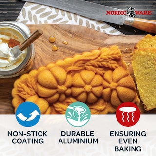 Foto 3 | Foto 3 | Molde Para Pan Nordic Ware, Aluminio Fundido Para Trigo Y Calabaza, 1,4 L - Venta Internacional.