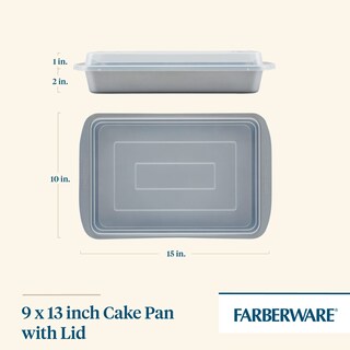 Foto 2 | Foto 2 | Molde Para Hornear Farberware Goldenbake, Antiadherente, Con Tapa, 23 X 33 Cm, Color Gris - Venta Internacional.