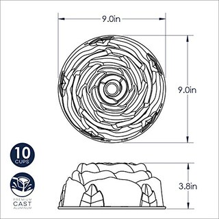 Foto 5 | Foto 5 | Molde Bundt Nordic Ware de Aluminio Fundido Rosa con Capacidad de 2.4 l - Venta Internacional