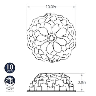 Foto 5 | Foto 5 | Molde Bundt Nordic Ware Blossom de Aluminio Fundido de 2.4 l Horneado Uniforme y Diseño Único - Venta Internacional