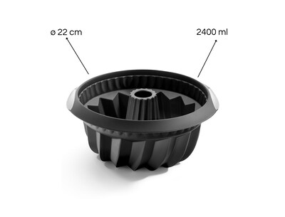 Foto 3 | Foto 3 | Molde Savarín Negro 22 Cm Con Profundidad Lékué