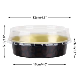 Foto 2 | Foto 2 | Moldes para Tartas Beasea 100 Unidades 240 ml Papel de Aluminio con Tapas de 10 cm - Venta Internacional