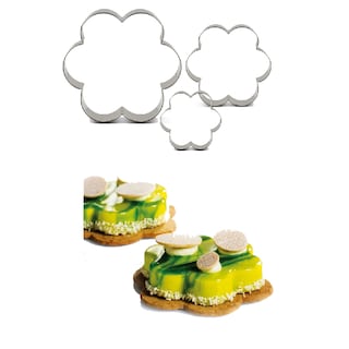 Foto 3 | Foto 3 | Molde Para Pastel Mousse 3pz Flor Acero Inoxidable Aleissi 701435