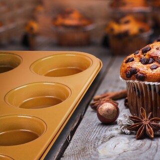 Foto 2 | Foto 2 | Moldes Para Hornear De Cobre Antiadherentes 12 Muffins 2pzs