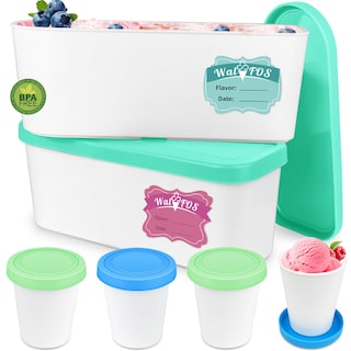 Foto 1 | Foto 1 | Set De Recipientes Para Helado Walfos De 1,5 L Y 240 Ml Con Tapa De Silicona - Venta Internacional.