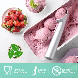 Foto 3 | Foto 3 | Set De Recipientes Para Helado Walfos De 1,5 L Y 240 Ml Con Tapa De Silicona - Venta Internacional.