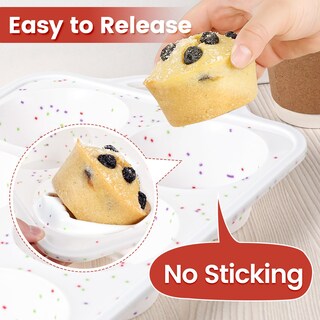 Foto 4 | Foto 4 | Molde Grande para Cupcakes Caketime 6 Espacios Antiadherente Silicona Gigante Paquete de 2 - Venta Internacional