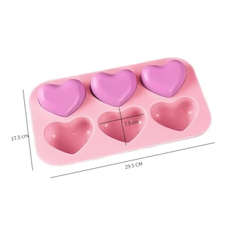 Foto 2 | Foto 2 | Molde Para Hornear 6 Corazones Para Panques, Molde De Silicón