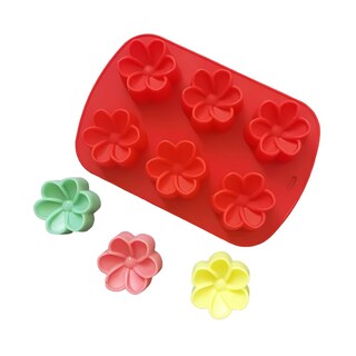 Foto 1 | Foto 1 | Molde Para Hornear Flores 6 Cavidades De Silicón Libre De Bpa