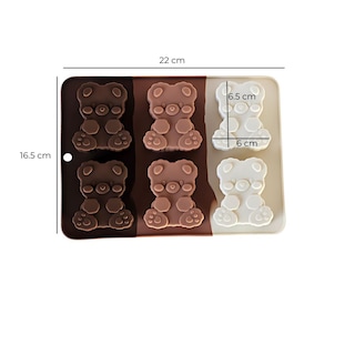 Foto 3 | Foto 3 | Molde Para Hornear Galletas 6 Osos, Silicón Libre De Bpa