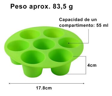 Foto 4 | Foto 4 | Molde Xtellar De Silicón Para Pastel 7 Tazas Airfryer Antiadherente