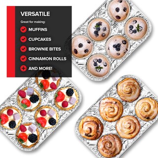 Foto 5 | Foto 5 | Moldes Desechables Para Magdalenas Stock Your Home, 6 Tazas (20 Unidades) - Venta Internacional.