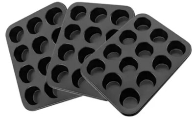 Foto 1 | Foto 1 | Set Xtellar De 3 Moldes De Acero Antiadherentes Para 12 Cupcakes De Calidad Profesional