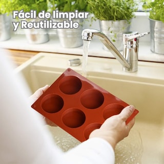 Foto 5 | Foto 5 | Trio Moldes Silicona Hornear Galletas Redondos 6 Espacios 3 Piezas