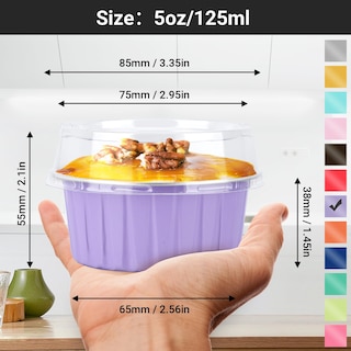 Foto 2 | Foto 2 | Moldes Desechables Para Hornear Magdalenas De Aluminio Eusoar De 125 Ml - Venta Internacional.